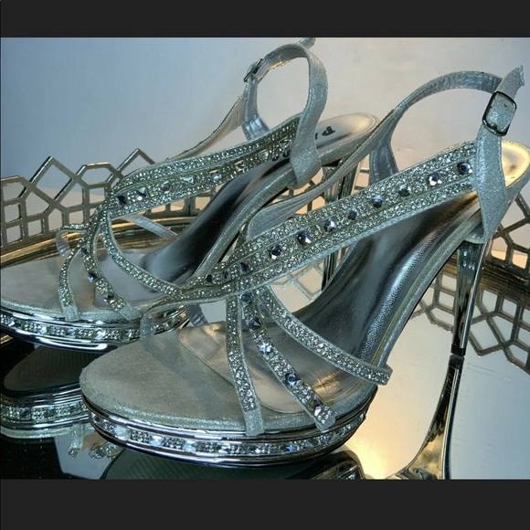Pazzle Shoes - Pazzle Shoes Rhinestones Romantic Silver #T7